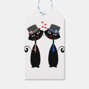 Gay Weddings Cool Cat Mr & Mr. Grooms Geschenkanhänger