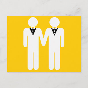 GAY WEDING TOPPER POSTKARTE