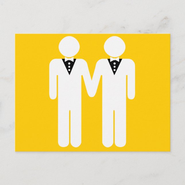 GAY WEDING TOPPER POSTKARTE (Vorderseite)