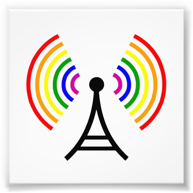 Gay Wifi-Regenbogensignalantenne Fotodruck (Vorne)