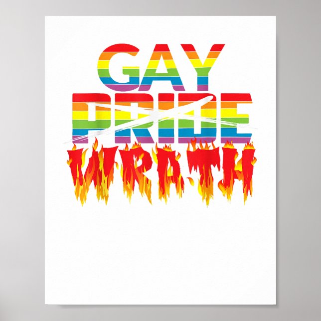 Gay Wrath Not Gay Pride - Juli Celebration T Shirt Poster (Vorne)
