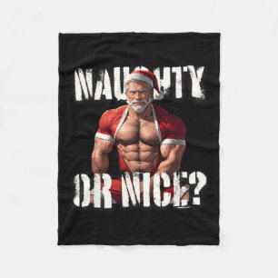 Gay Xmas Muscle Daddy Bear Nice Santa Pride Lgbtq Fleecedecke