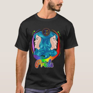 Gay Zodiac LGBTQ Zodiac Sign Gemini Regenbogen Pri T-Shirt