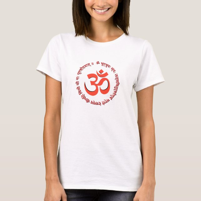 Gayatri Mantra "Om Bhur Bhuva Swah" T-Shirt (Vorderseite)