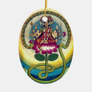 Gayatri Mantra (Personifizierung als Göttin) Keramik Ornament