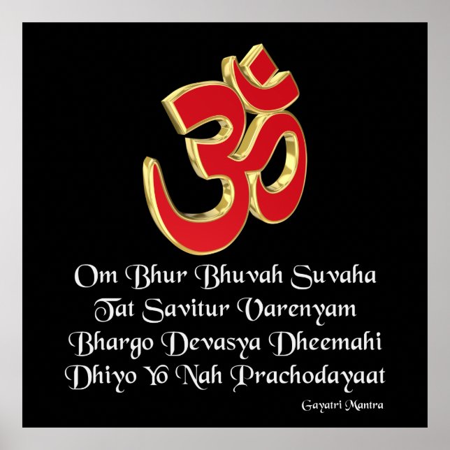Gayatri Mantra Poster (Vorne)