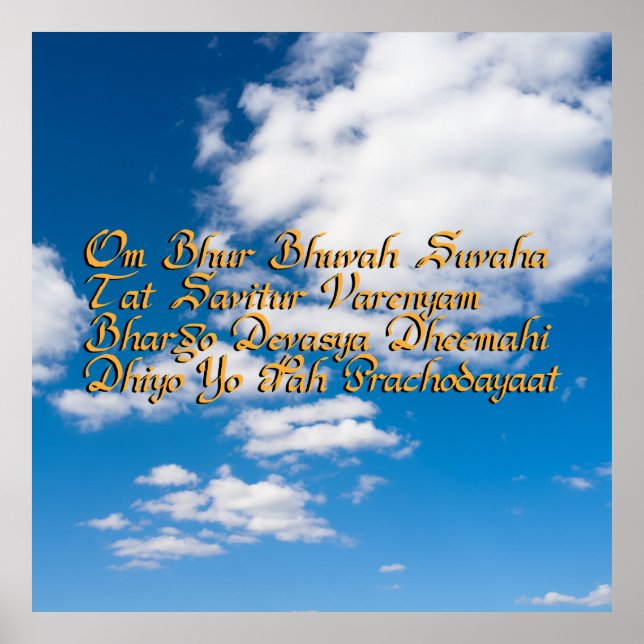 Gayatri Mantra Poster (Vorne)