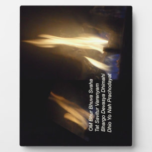 Gayatri Mantra Prayer Om Bhur Bhuvah, Plaque Fotoplatte