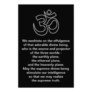 Gayatri Mantra Print (mehrere Größen) Fotodruck