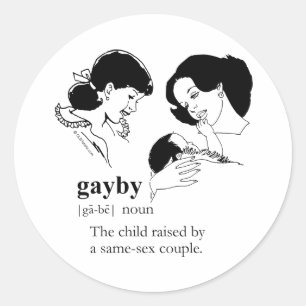 GAYBY (Lesbisch) Runder Aufkleber
