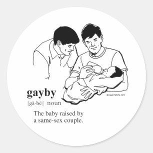 GAYBY (Schwul) Runder Aufkleber