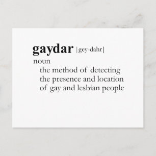 GAYDAR (Definition) Postkarte