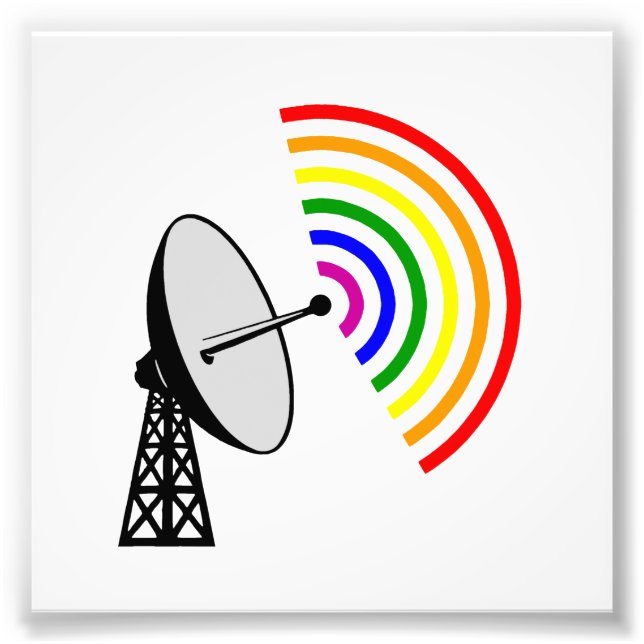 Gaydar Gay Rainbow Radar Fotodruck (Vorne)