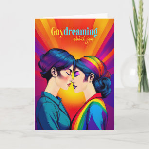 Gaydreaming-Asiatische Lesbische Rainbow-Liebe Karte