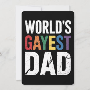 Gayest Vater LGBTQ Gay Pride Ally Rainbow Einladung