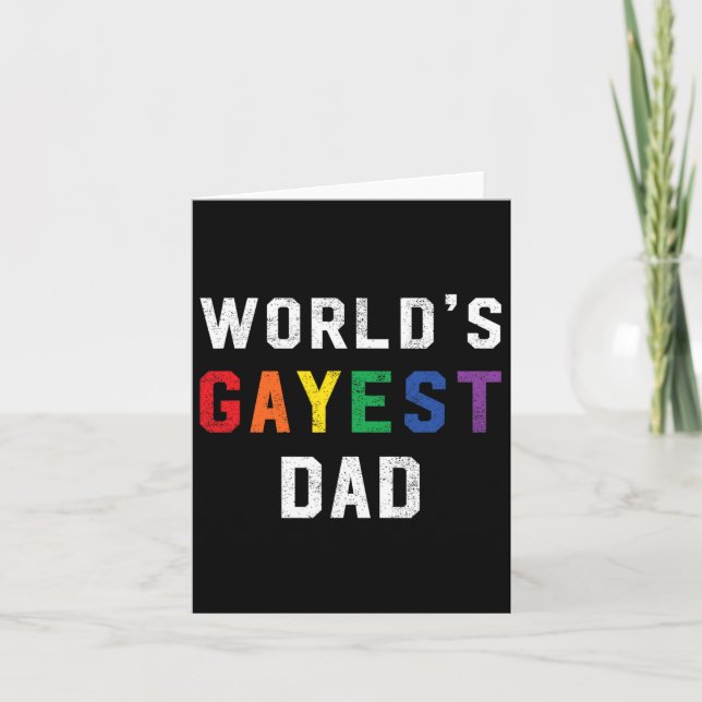 Gayest Vater Niedlich Gay Pride Lgbt Vathers Day Karte (Vorderseite)
