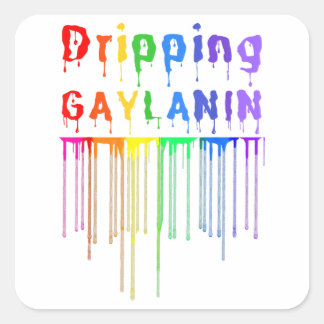 Gaylanin Gay Melanin Tropfsteinhöhle Gay Pride Mon Quadratischer Aufkleber