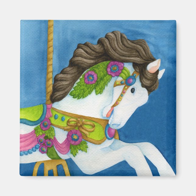 Gayle Carousel Horse Magnet (Vorne)