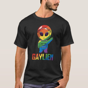 Gaylien Gay Alien Pride Astronaut Lgbt Rainbow T-Shirt