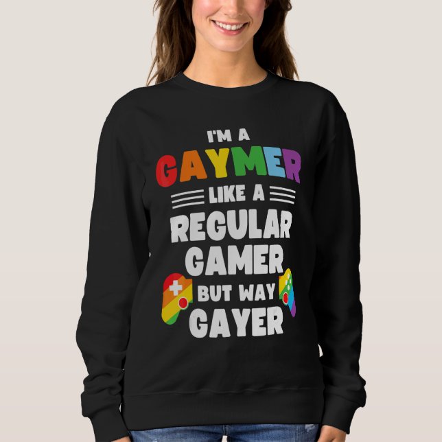Gaymer Gay Gamer Lgbt Pride Rainbow Controller Ga Sweatshirt (Vorderseite)