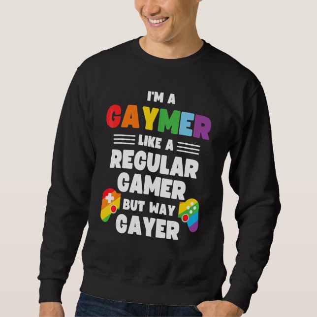 Gaymer Gay Gamer Lgbt Pride Rainbow Controller Ga Sweatshirt (Vorderseite)
