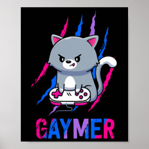 Gaymer Geek Pride Lgbt Video Game Lovers Geschenk Poster