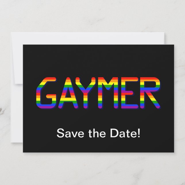 Gaymer Graphic Save The Date (Vorderseite)