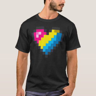 Gaymer Lgbt Retro Pride Pansexual Gamer Pixel Hea T-Shirt