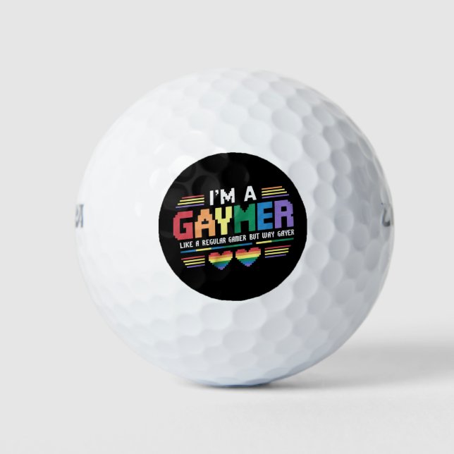 Gaymer mag einen normalen Gamer, aber wie Gayer Ga Golfball (Vorderseite)