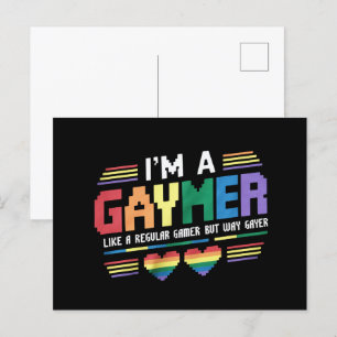 Gaymer mag einen normalen Gamer, aber wie Gayer Ga Postkarte