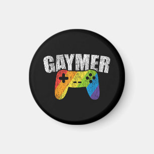 Gaymer Rainbow Flag Gaming Lesbian Gay Bisexual LG Magnet