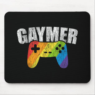 Gaymer Rainbow Flag Gaming Lesbian Gay Bisexual LG Mousepad