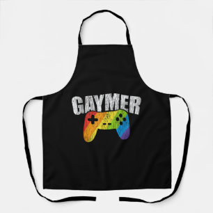 Gaymer Rainbow Flag Gaming Lesbian Gay Bisexual LG Schürze