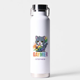 Gaymer - Rainbow Gaming Cat mit Konsole LGBTQ 2 Trinkflasche
