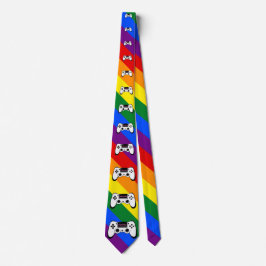 Gaymer Rainbow LGBT Pride Neck Tie Krawatte