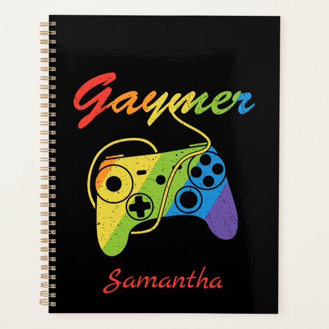 Gaymer | Rainbow Video Game Controller | Gaming Planer (Vorderseite)