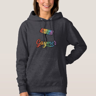 Gaymer Regenbogen Gamer Vektor-Shirt-Design_1 Hoodie