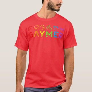 Gaymer Video Game LGBT Heartbeat Gamer Gay Pride T-Shirt