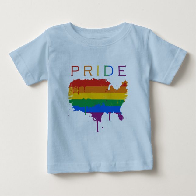 Gaymerican Stolz Baby T-shirt (Vorderseite)
