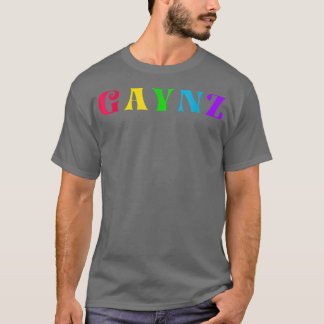 Gaynz Gay Gym Sport Que LGBQT Farblicher Zitat T-Shirt