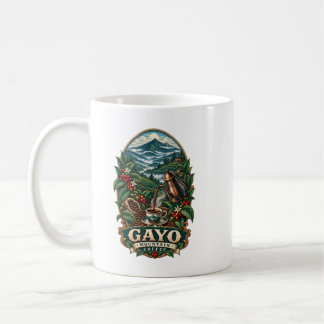 Gayo-Bergkaffee-Vintage-indonesische-Kunst-Tasse Kaffeetasse