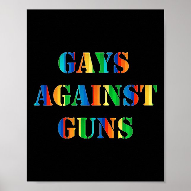 Gays against Guns Rainbow Protest März Resist Poster (Vorne)