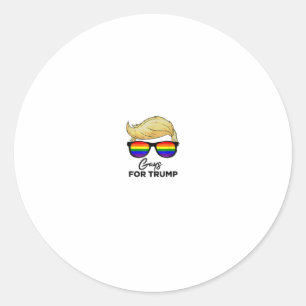 Gays for Trump 2020 Wahl LGBT Pride Dona Runder Aufkleber