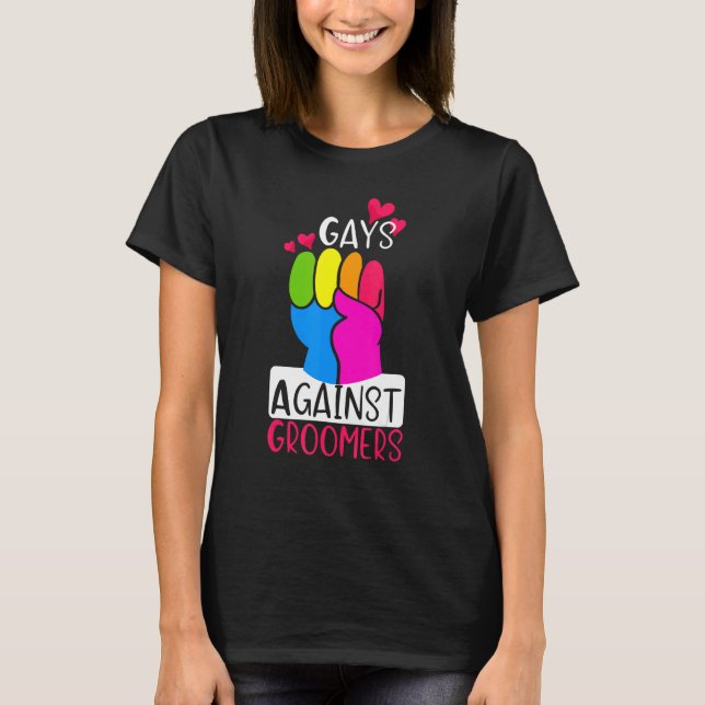 Gays gegen Groomer Gradien Groom Hunde nicht Kinde T-Shirt (Vorderseite)