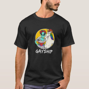 Gayship Gay Friendship Alien Unicorn Homosexuelle  T-Shirt