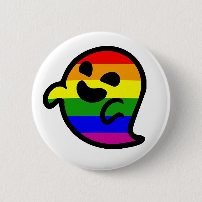 Gaysper-Gay Pride-Geist-Emoji- LGTBI-T - Shirt Button (Vorderseite)