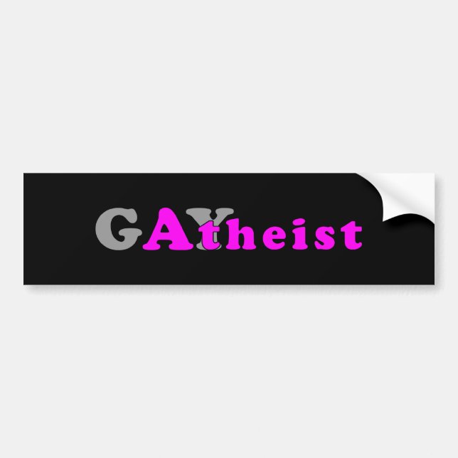 Gaytheist Autoaufkleber (Vorne)