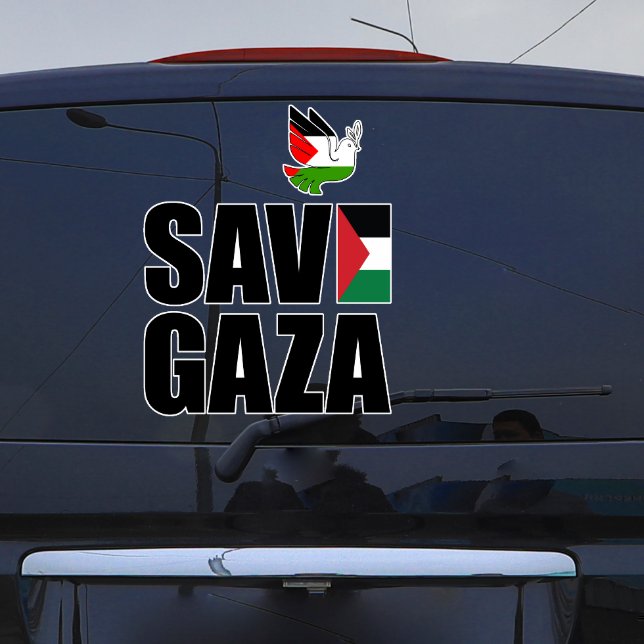 GAZA-Autoaufkleber gerettet Aufkleber (Von Creator hochgeladen)