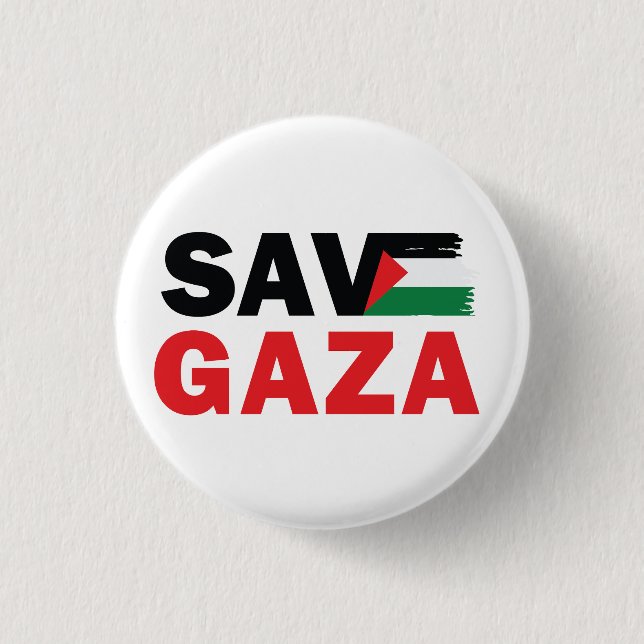 GAZA mit einem benutzerdefinierten palästinensisch Button (Vorderseite)