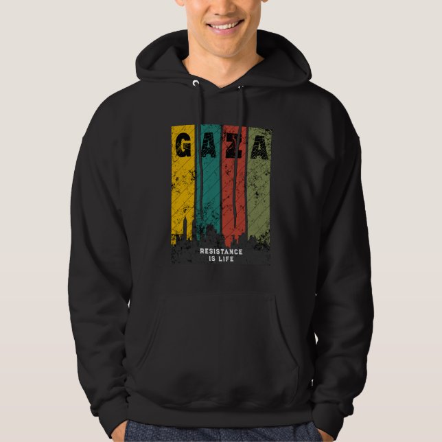 GAZA Vintag Not leidende Hoodie | Solidarität (Vorderseite)